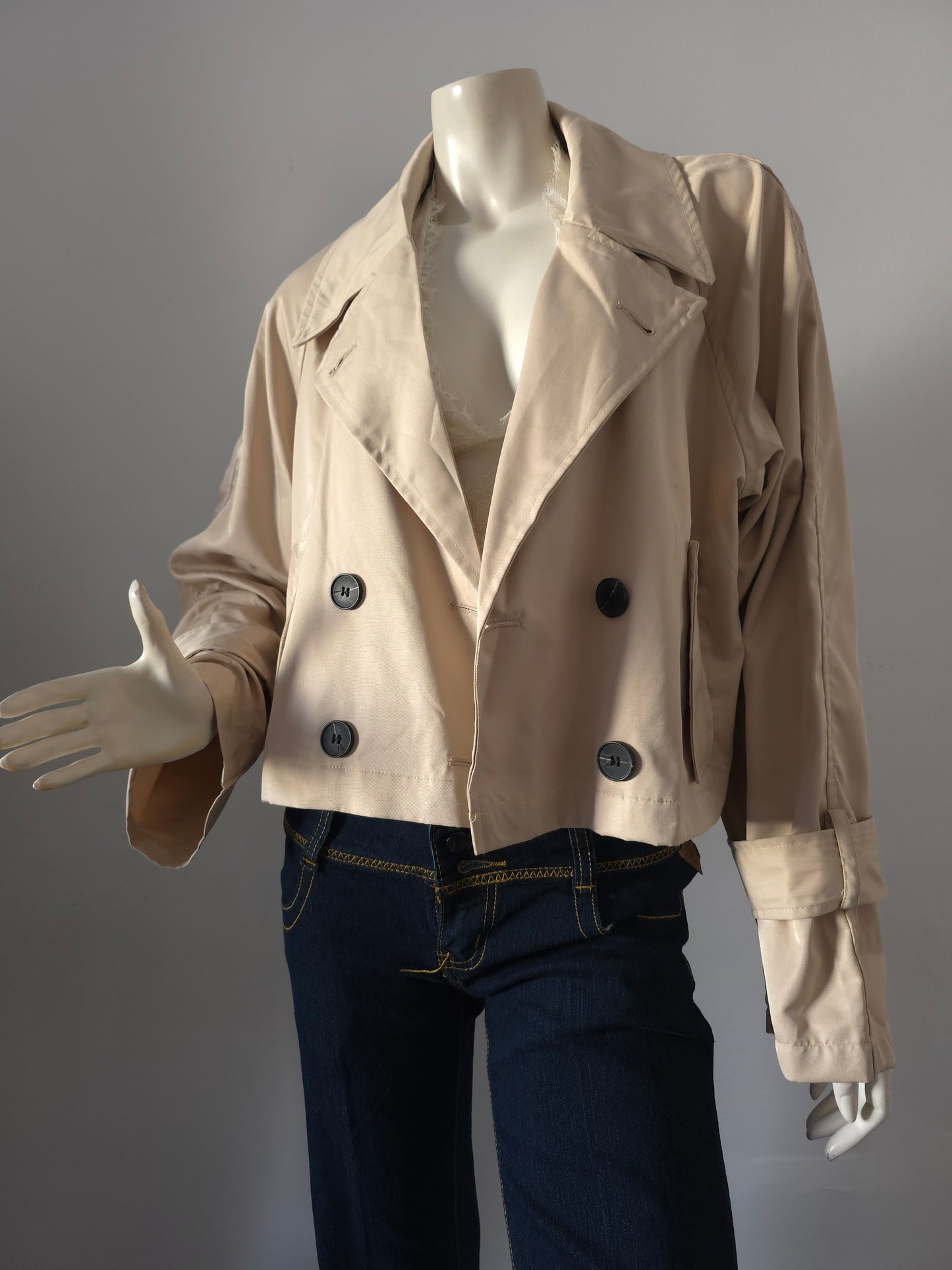 Chaqueta gabardina corta