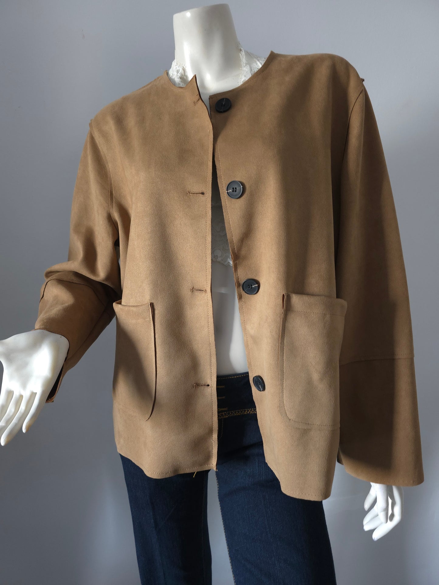 Chaqueta tipo gamuza